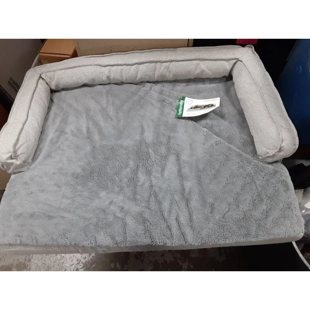 FurHaven Comfy Couch Pet Bed Gray L/G NWT